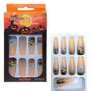 UÑAS POSTIZAS HALLOWEEN YJ23L-91  YJ23L-90 PIEZA @PIEZA