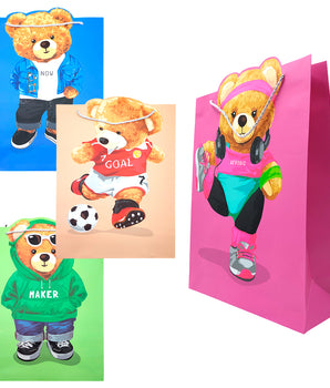 BOLSA REGALO OSO 40*30*12CM L-595 CJ240 PAQ12 @PAQ12