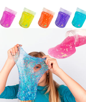 SLIME CON BRILLOS BOTE MEDIANO  R-12891 /CJ240-PAQ 8 @PAQ8