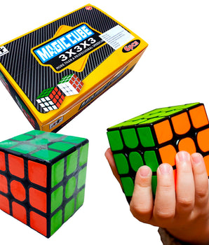 CUBO RUBIK FOSFO FONDO NEGRO FF-HH-047 3X3X3 5.5X5.5 PAQ6 @PAQ6