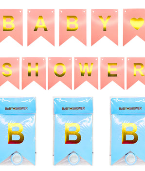 BANDERIN BABY SHOWER COLOR PASTEL CJ600 PAQ12 @PAQ12