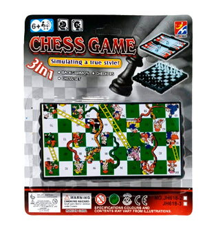 JUEGO MESA 3 EN 1 CHESS GAME R-16082 /PAQ 12 @PAQ12