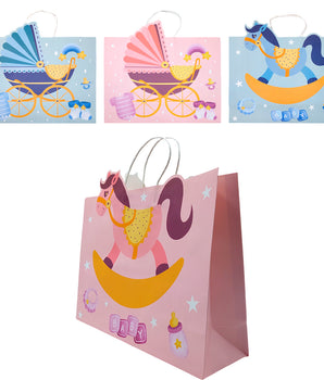 BOLSA REGALO JUMBO NIÑO/NIÑA 40*30*12CM L-618 CJ240 PAQ12 @PAQ12