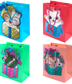 BOLSA REGALO DISEÑO MASCOTA EN REGALO 23*18*10CM L-605 CJ360 PAQ12 @PAQ12