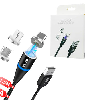 CABLE USB MAGNETICO 3 EN 1 1HORA CAB253 PQ6 @PQ6